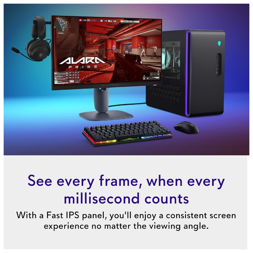 Dell Alienware AW2525HM 25" IPS Full HD 320Hz 0.5ms Freesync G-Sync Compatible Height Adjustable Gaming Monitor - Image 6