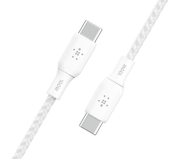BELKIN Braided USB Type-C Cable - 2 m, White - Image 3