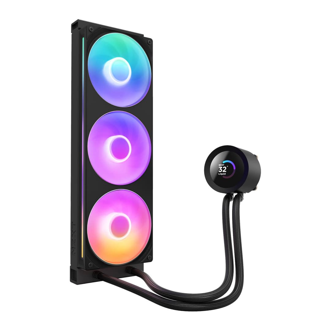 NZXT Kraken Plus 360mm ARGB  Intel/AMD AIO CPU Liquid Cooler w/ 1.54" LCD - Black - Image 4