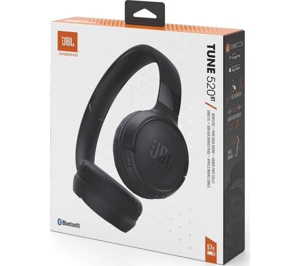 JBL Tune 520BT Wireless On-Ear Headphones - Black - Image 5