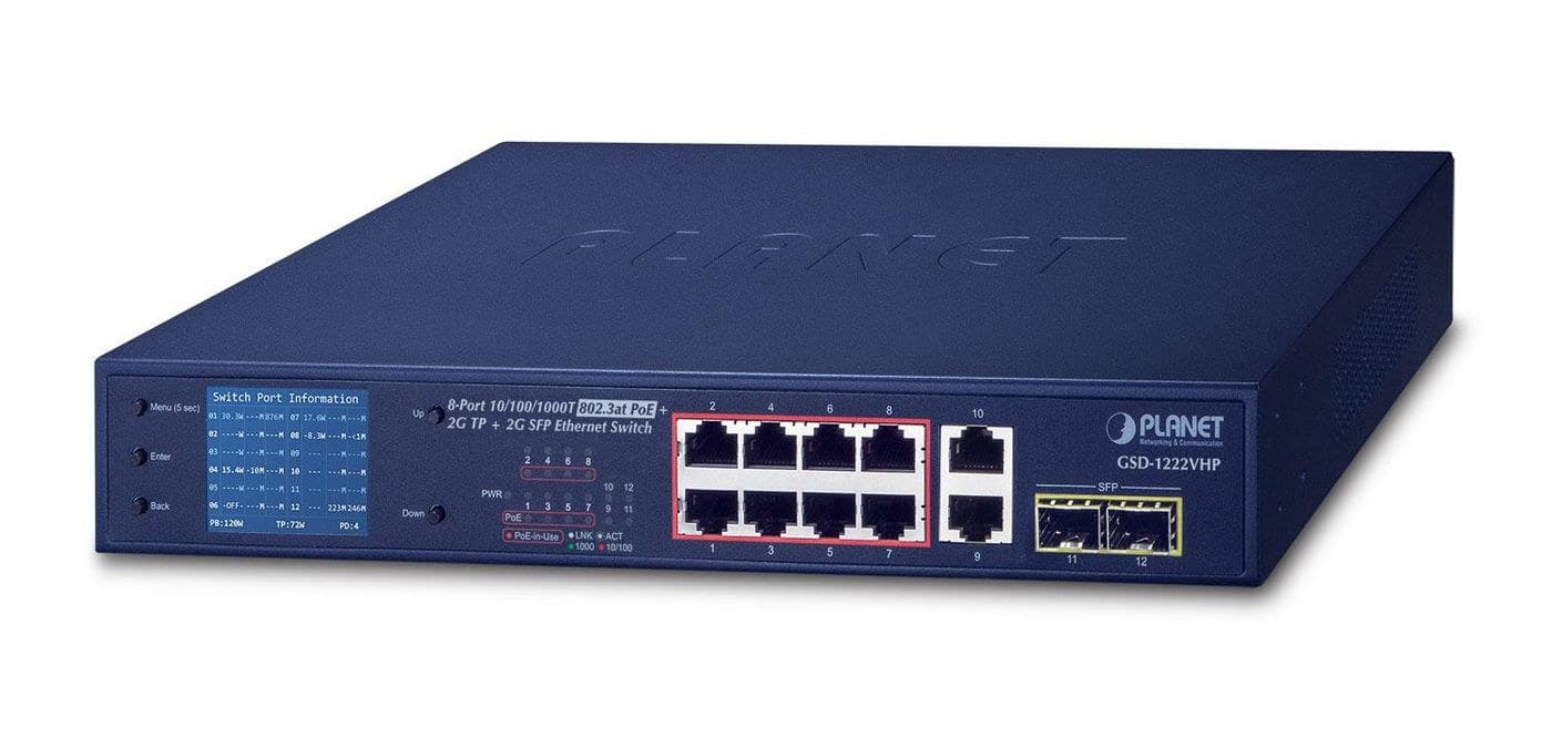 8-Port 10/100/1000T 802.3at