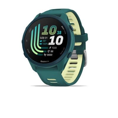 Garmin Forerunner 170 Music 43mm GPS Running Smartwatch - Teal Green/Citron