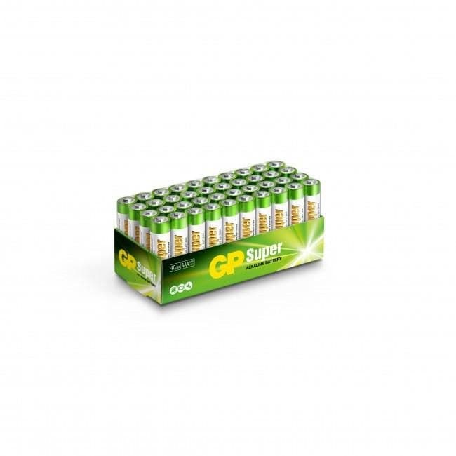 GP Super Alkaline AAA Batteries 24A/LR03 1.5V 40 Pack