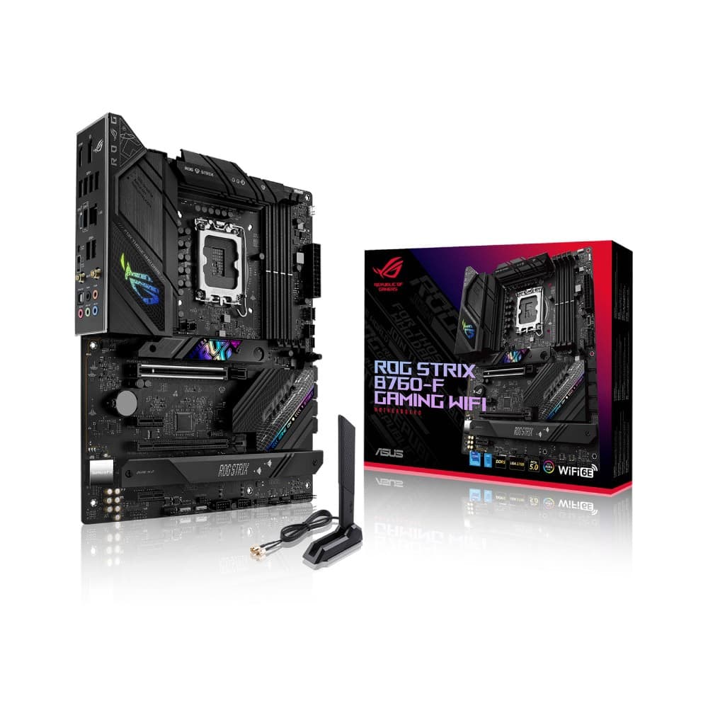 ASUS ROG Strix B760-F GAMING WIFI Intel B760 LGA 1700 ATX Motherboard - 90MB1CT0-M1EAY0 - Image 1