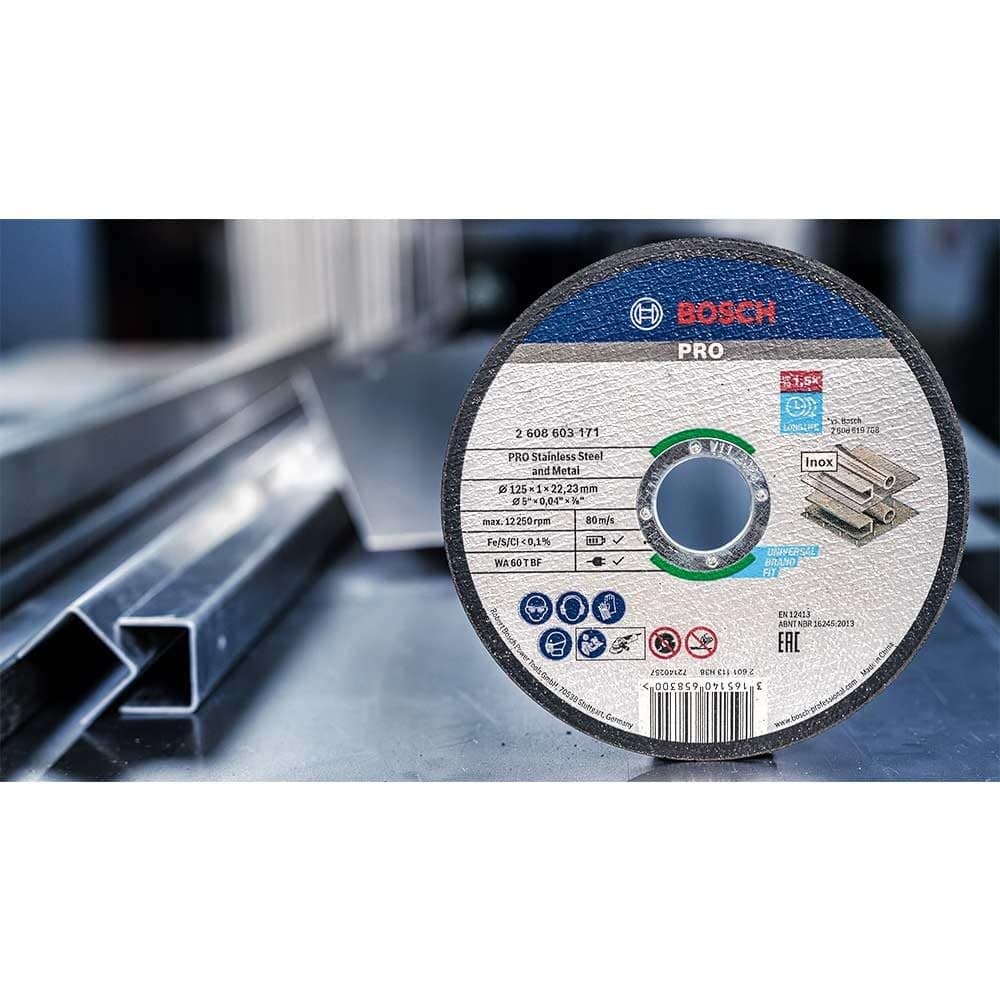 Bosch 10x PRO Inox/Metal Bonded Cut Disc Long Life 22.23mm - White - Image 6