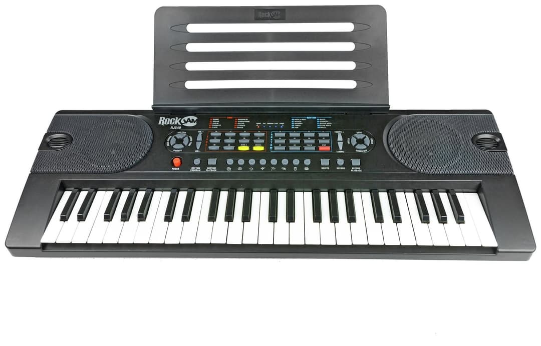 RockJam 49 Key Keyboard Piano with Power Supply, Sheet Music Stand, Piano Note Stickers & Simply Piano Lessons. (B07F8KF4LC) - Image 1
