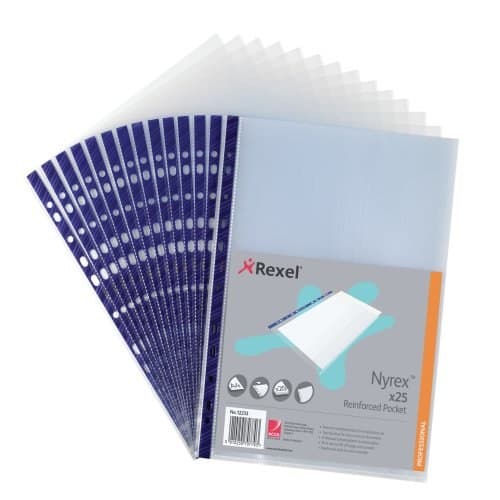 Rexel Nyrex™ Reinforced Top Opening A4 Pocket Clear (25) - Image 3