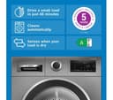 BOSCH Series 6 WQG245R2GB 9 kg Heat Pump Tumble Dryer - Graphite thumbnail 2