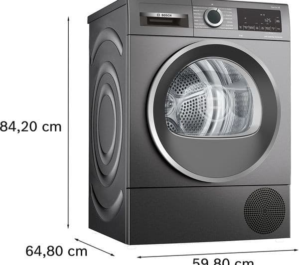 BOSCH Series 6 WQG245R2GB 9 kg Heat Pump Tumble Dryer - Graphite - Image 6