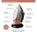 QUEST 34149 Cordless Steam Iron - Grey & gold thumbnail 2