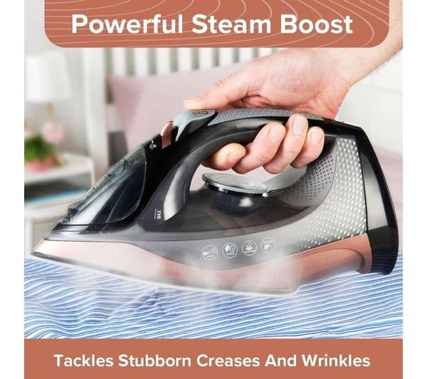 QUEST 34149 Cordless Steam Iron - Grey & gold - Image 5