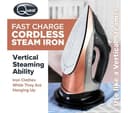 QUEST 34149 Cordless Steam Iron - Grey & gold thumbnail 8