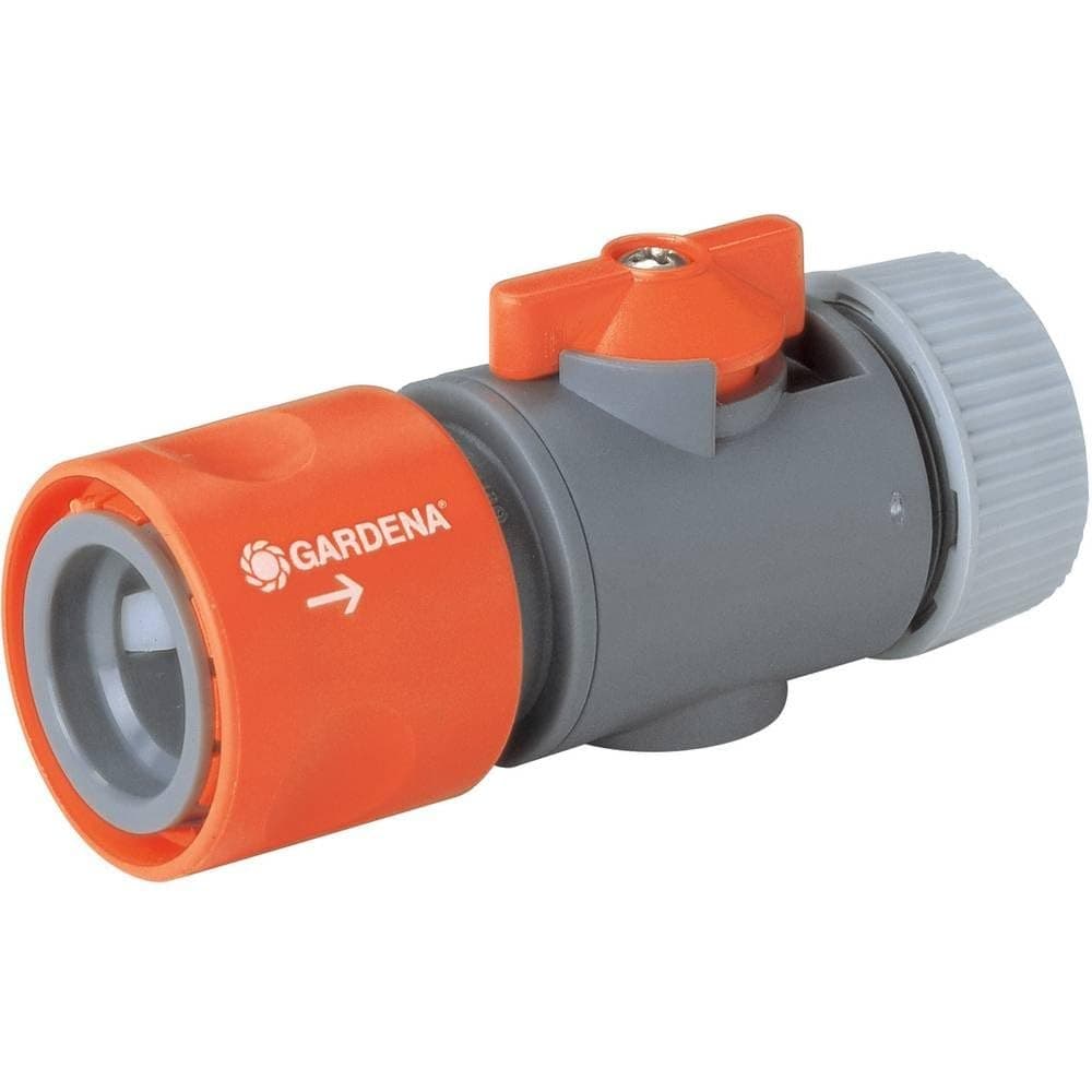 Gardena 00942-50 Hose Connector And Loose Control Valve 13 mm 1/2-Inch - Grey/Orange - Image 1