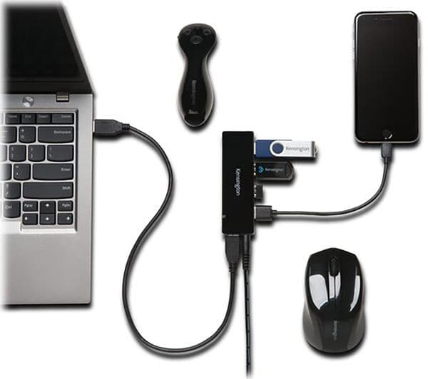 KENSINGTON UH4000C USB Hub Black - Image 3