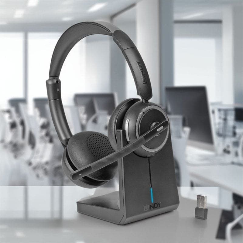 Lindy L118 Wireless Noise Cancelling Headset & Charging Base - Image 3
