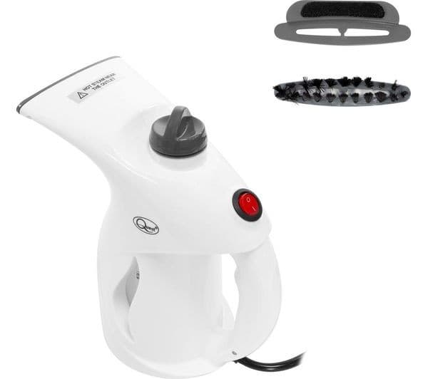 QUEST 42140 Travel Clothes Steamer - Grey & White - Image 1