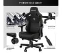 AndaSeat Kaiser 3 Premium Gaming Chair - XL, Elegant Black PVC Leather thumbnail 7