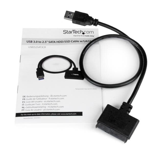 StarTech.com SATA to USB Cable, USB 5Gbps to 2.5in SATA I II III Hard Drive Adapter, External Converter for SSD or HDD Data Transfer - Image 4
