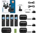 Alcatel F860 Voice ATL1427554 Cordless Phone with Answer Machine, Black - Quad Handsets thumbnail 3