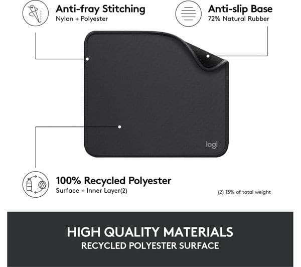 Logitech Studio Series Mouse Mat Standard - Graphite - Image 8