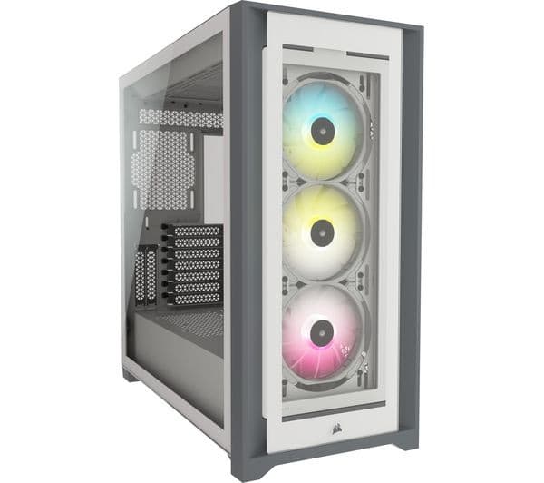 CORSAIR iCUE 5000X RGB ATX Mid-Tower PC Case - White - Image 1
