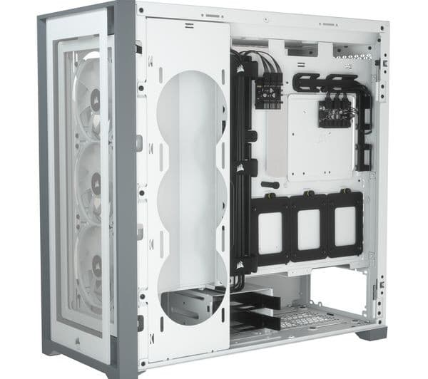 CORSAIR iCUE 5000X RGB ATX Mid-Tower PC Case - White - Image 4
