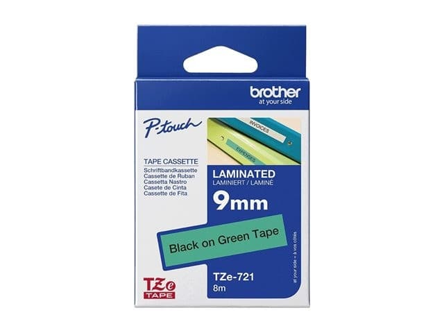 Brother TZe-721 - laminated tape - 1 cassette(s) - Roll (0.9 cm x 8 m) - Image 5