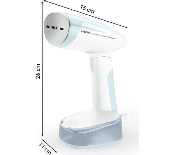 TEFAL Access Steam Pocket DT3041 Clothes Steamer - White & Sky Blue - Image 2