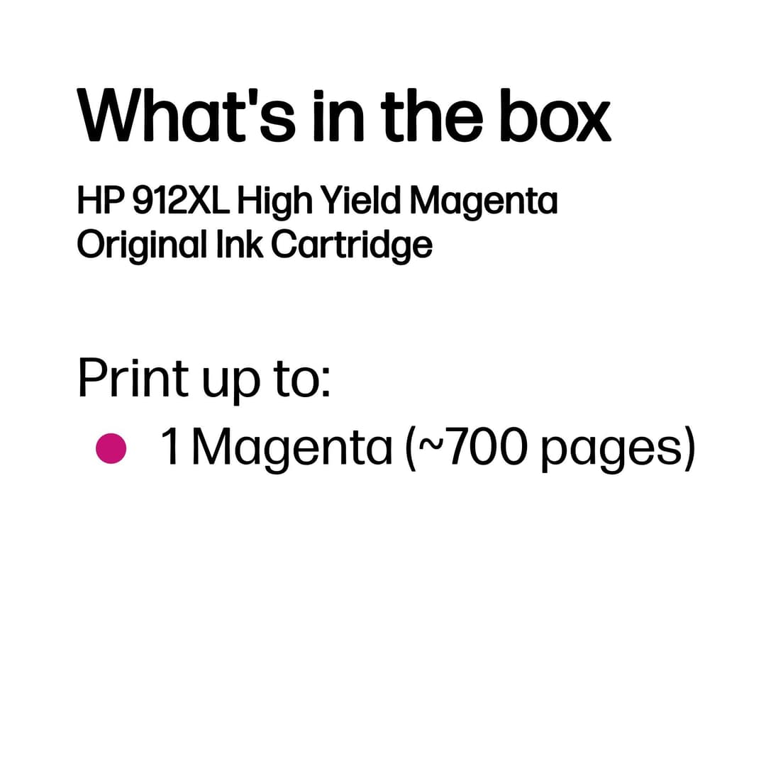 HP 912XL High Yield Magenta Original Ink Cartridge - Image 3