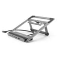 Hama Connect2Office Stand Laptop Stand with 12-Port USB-C Docking Station - Anthracite thumbnail 2