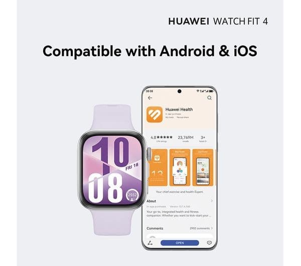 Huawei Watch Fit 4 Smartwatch Silver - Image 7