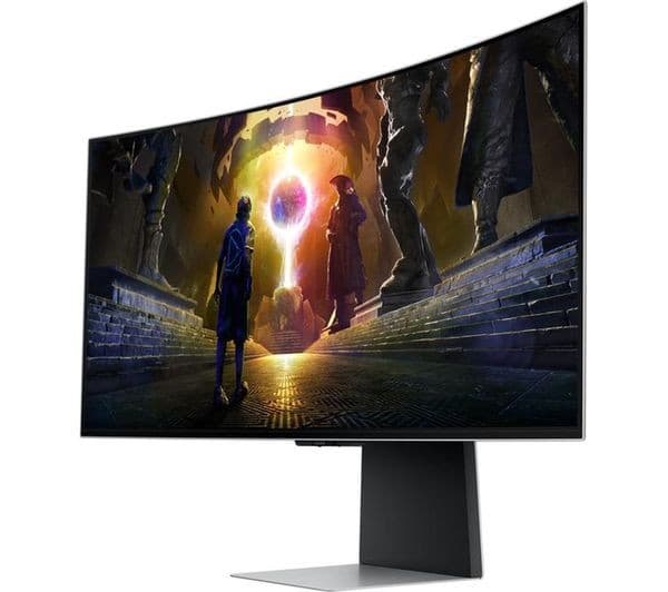 Samsung Odyssey G8 34" OLED 1440p Curved Monitor Silver - Image 2