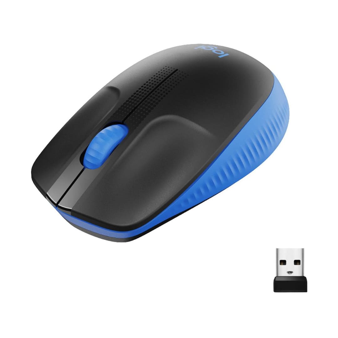 Logitech M190 Full-Size Wireless Mouse - Blue (910-005907) - Image 1