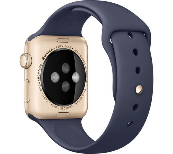 APPLE Watch 42 mm with Sports Band - Gold & Midnight Blue - Image 2