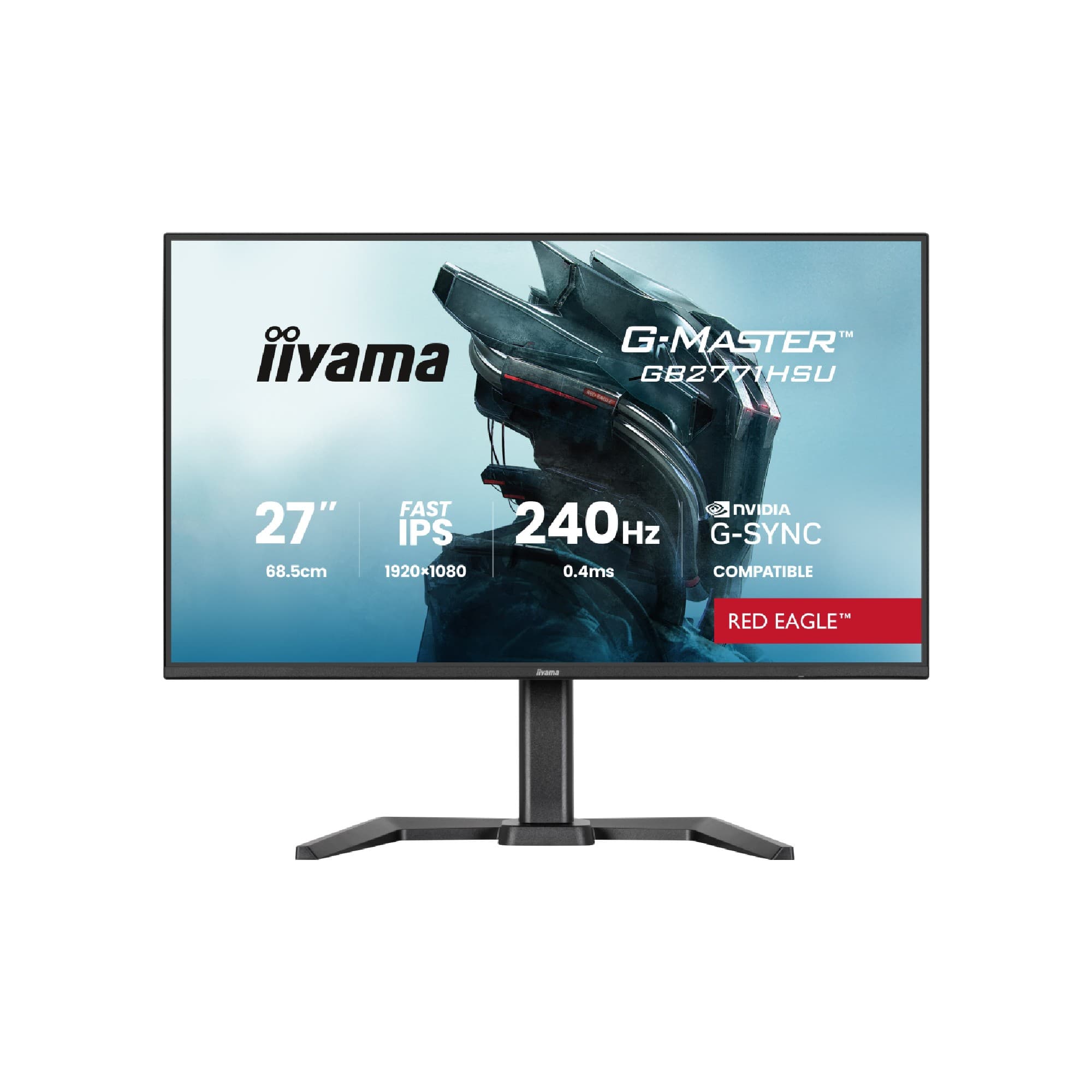 iiyama G-Master GB2771HSU-B1 27" Fast IPS Full HD 240Hz 0.4ms G-Sync Height Adjustable Gaming Monitor