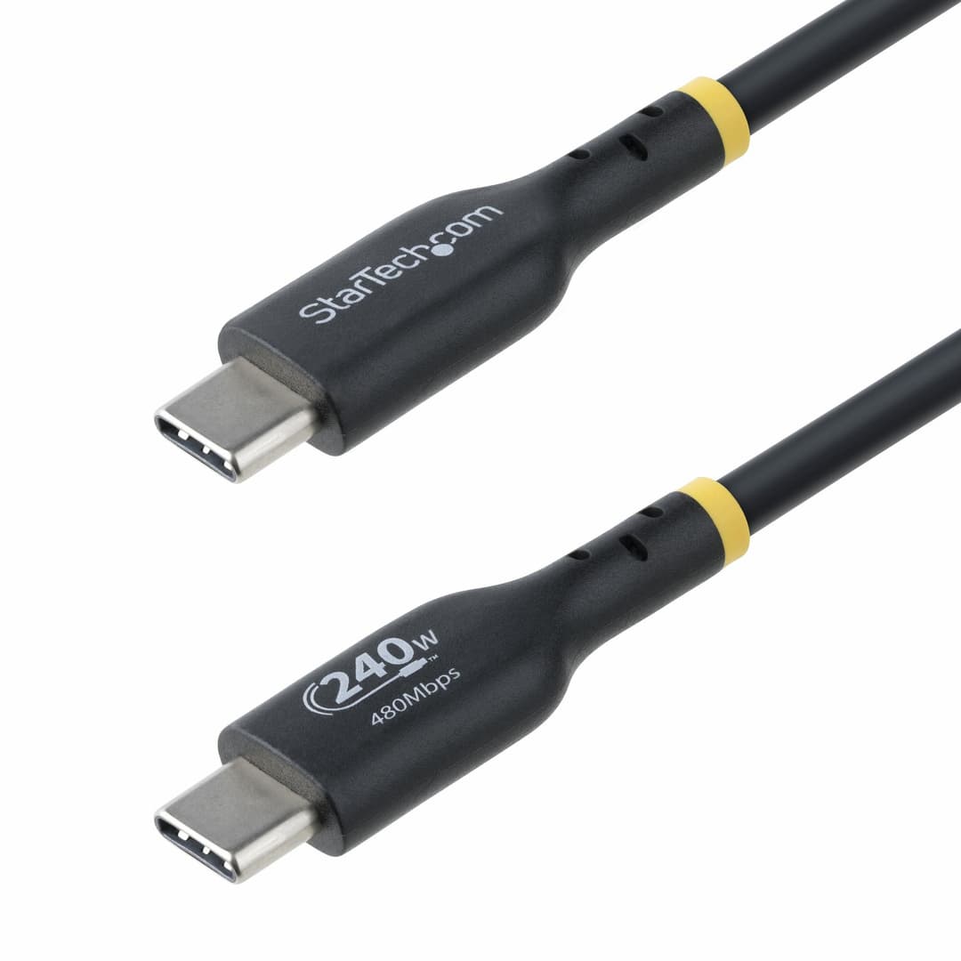 StarTech.com 4m USB-C Charging Cable, USB-IF Certified USB C Cable, 240W PD EPR, USB 2.0 Type-C Laptop Charger Cord, USB-C Data Transfer Cable, TPE Jacket, M/M - Image 1