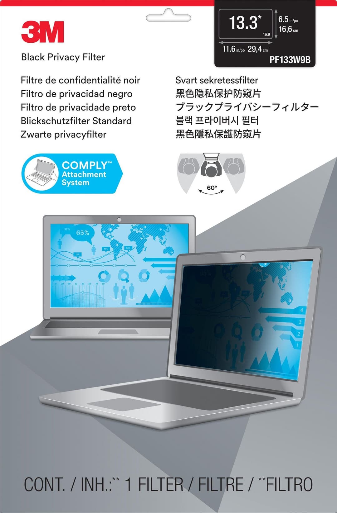 Privacy Filter 13.3" 16:9 - Image 1