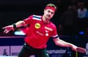Butterfly Timo Boll SG55 Table Tennis Bat - Red And Black thumbnail 2