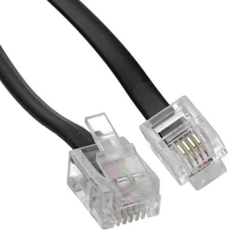Kenable Câble modem ADSL haut débit RJ11 vers RJ11 (15 m), noir - Image 2