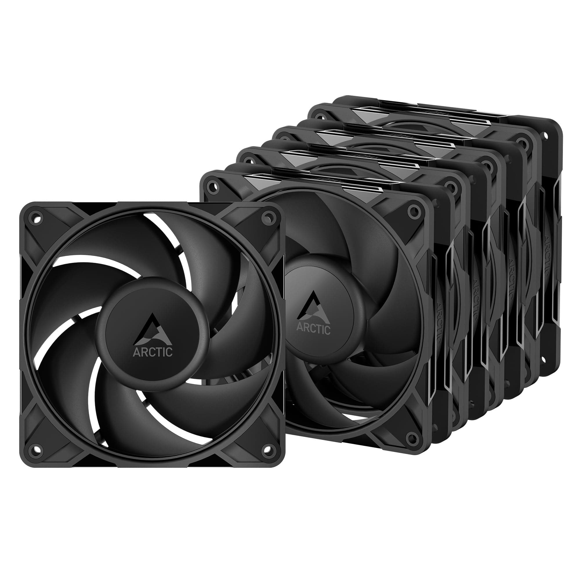 ARCTIC P12 Pro LN Low-Noise 120 mm PWM Fan - Black - PST, 5 Pack