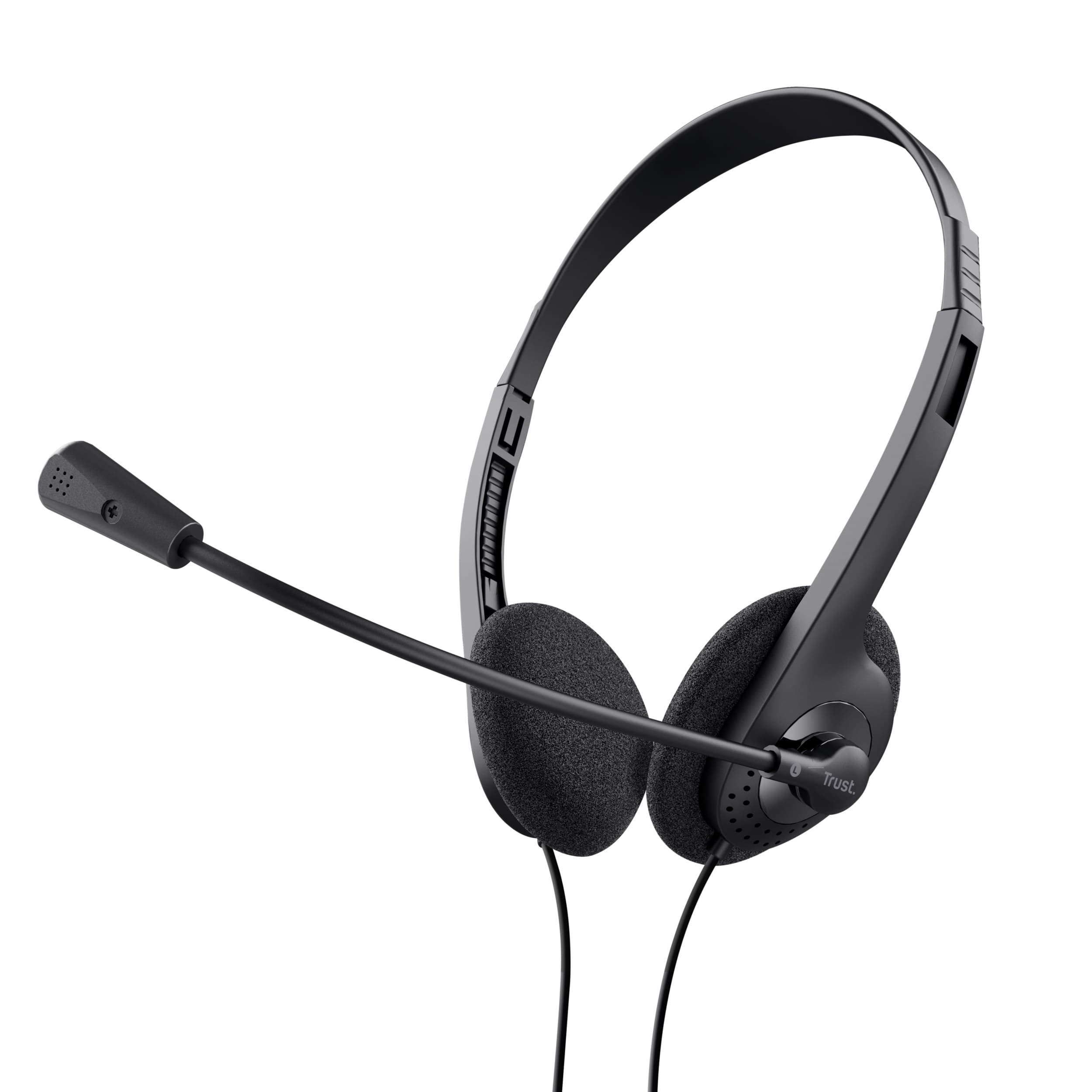 Trust Primo Chat Wired On-Ear Headset for PC and Laptop 21665 - Black