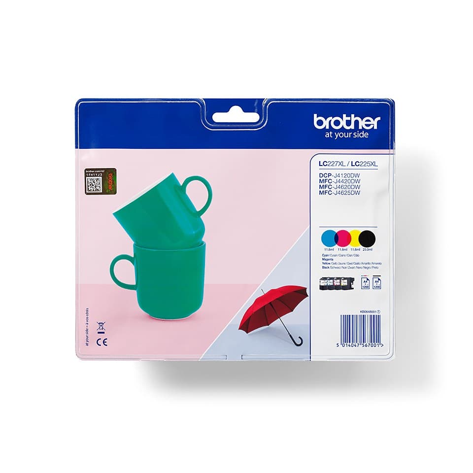 Brother LC-227XLVALBP ink cartridge 4 pc(s) Original Black, Cyan, Magenta, Yellow - Image 1
