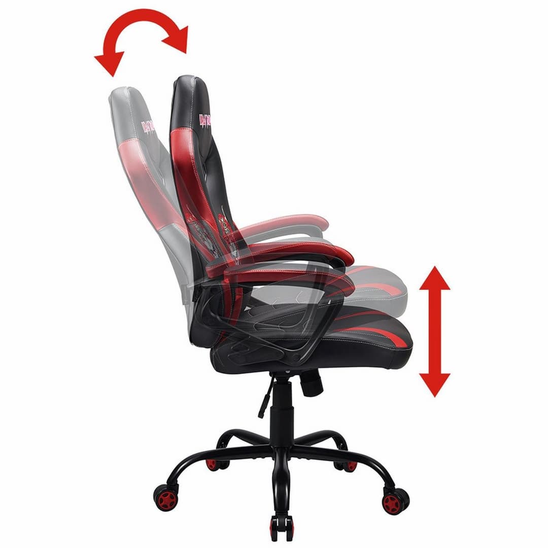 Subsonic Iron Maiden Senjutsu Junior Gaming Chair - Black and Red - Image 5
