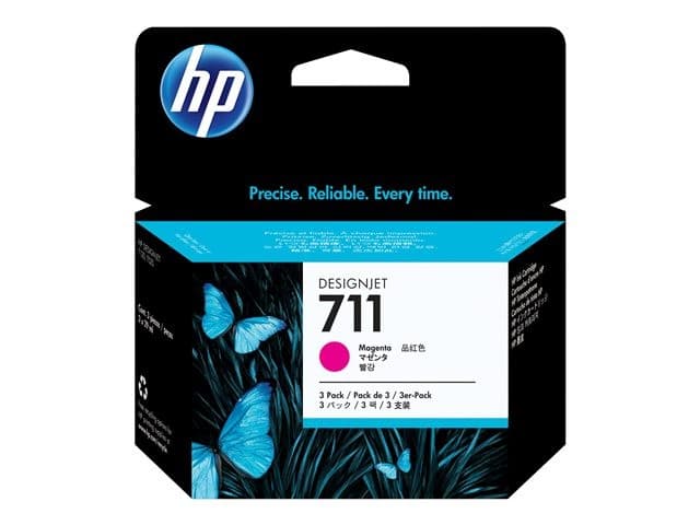 HP 711 - 3-pack - magenta - original - DesignJet - ink cartridge - Image 3