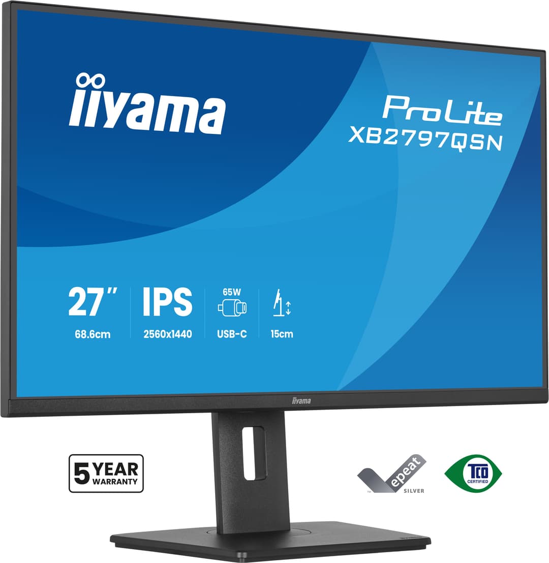 iiyama ProLite XB2797QSN-B1 computer monitor 68.6 cm (27") 2560 x 1440 pixels Quad HD LCD Black - Image 1