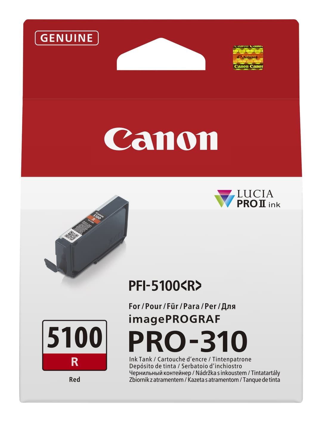 Canon PFI-5100R Original Ink Cartridge - Red - Image 1