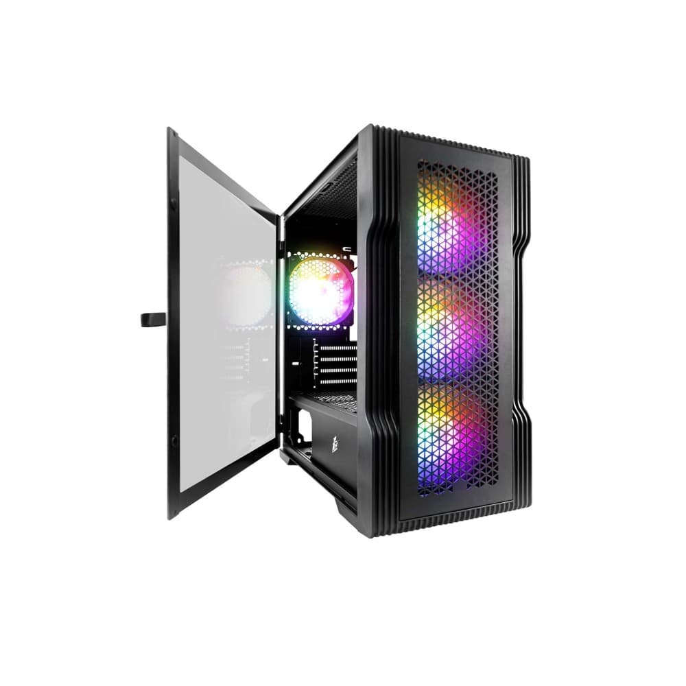 1st Player Trilobite T3 Tempared Glass Micro ATX PC Case - Black