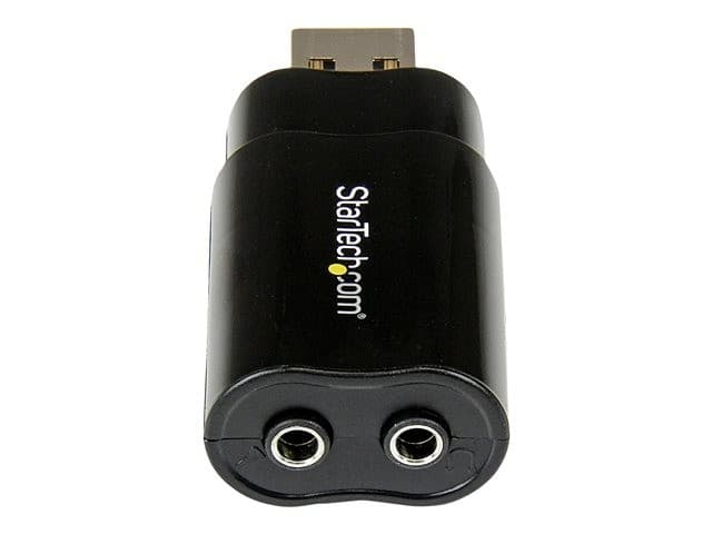 StarTech.com USB Sound Card - 3.5mm Audio Adapter - External Sound Card - Black - External Sound Card (ICUSBAUDIOB) - sound card - USB 2.0 - Image 3