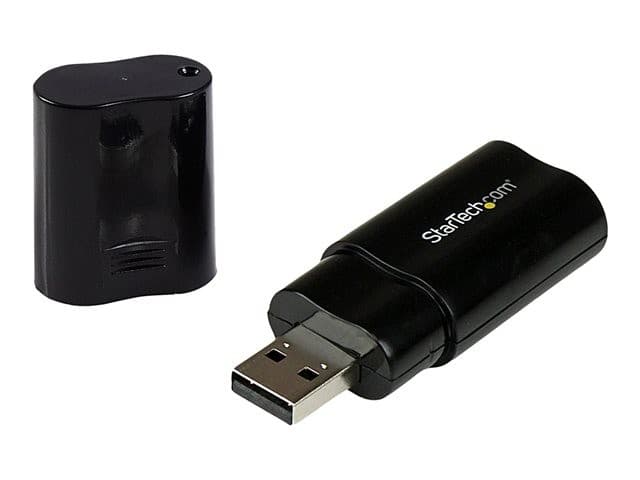 StarTech.com USB Sound Card - 3.5mm Audio Adapter - External Sound Card - Black - External Sound Card (ICUSBAUDIOB) - sound card - USB 2.0 - Image 4