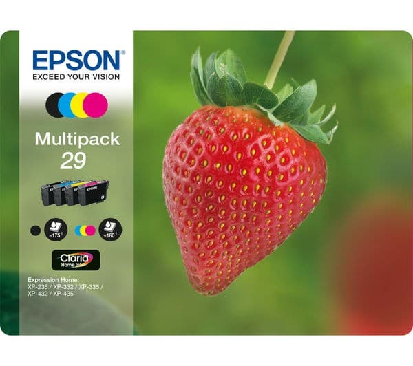 EPSON Strawberry 29 Cyan, Magenta, Yellow & Black Ink Cartridges - Multipack - Image 1